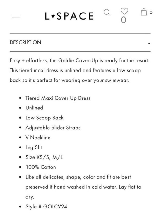 l*space Goldie Cover Up - Light Blue Tiered V-Neck Maxi Coverup with Side Slit - Picture 5 of 5